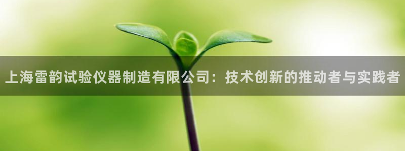 星欧娱乐是正规品牌吗：上海雷韵试验仪器制造有限公司：技术创新