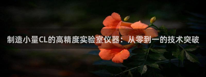 星欧娱乐招商81338：制造小量CL的高精度实验室仪器：从零
