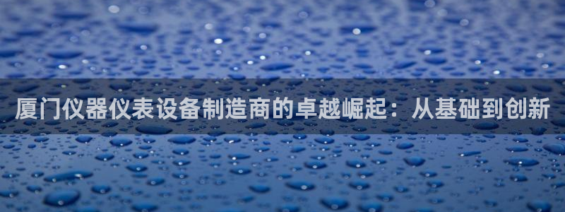 星欧娱乐最新消息今天：厦门仪器仪表设备制造商的卓越崛起：从基