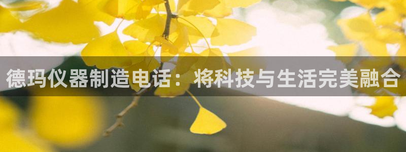 热星娱乐欧豪是谁：德玛仪器制造电话：将科技与生活完美融合