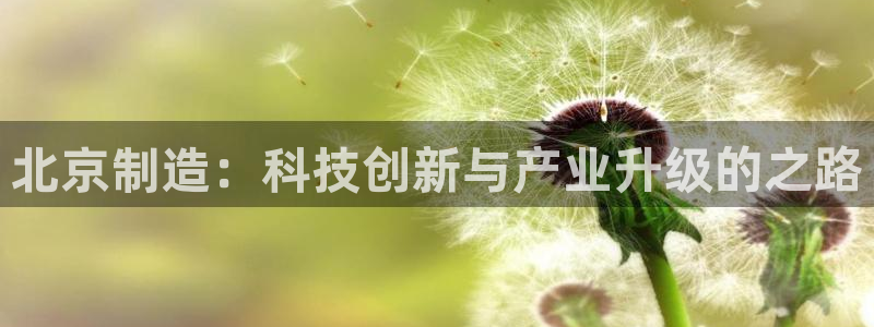 星欧娱乐注册40046：北京制造：科技创新与产业升级的之路