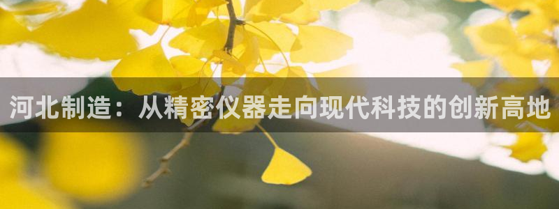 欧星娱乐主播：河北制造：从精密仪器走向现代科技的创新高地