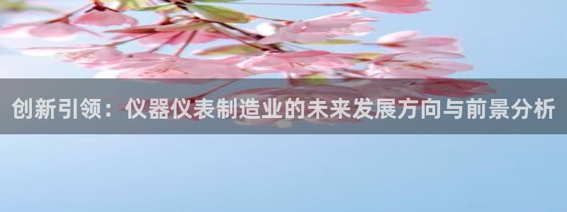 娱乐星天地马思纯欧豪：创新引领：仪器仪表制造业的未来发展方向