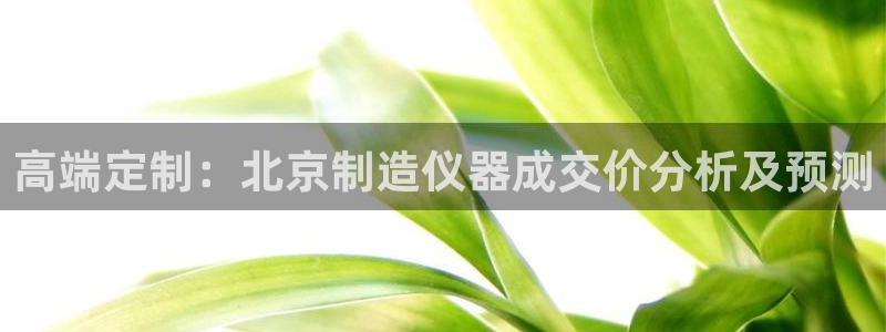 欧乐星城娱乐：高端定制：北京制造仪器成交价分析及预测