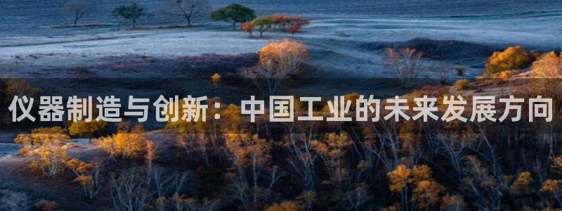 欧星老虎机娱乐：仪器制造与创新：中国工业的未来发展方向