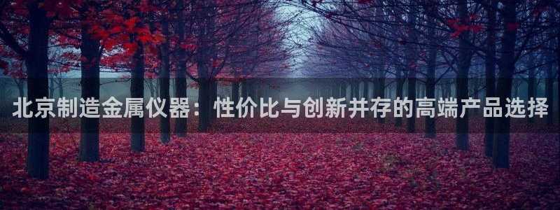 欧星娱乐08：北京制造金属仪器：性价比与创新并存的高端产品选